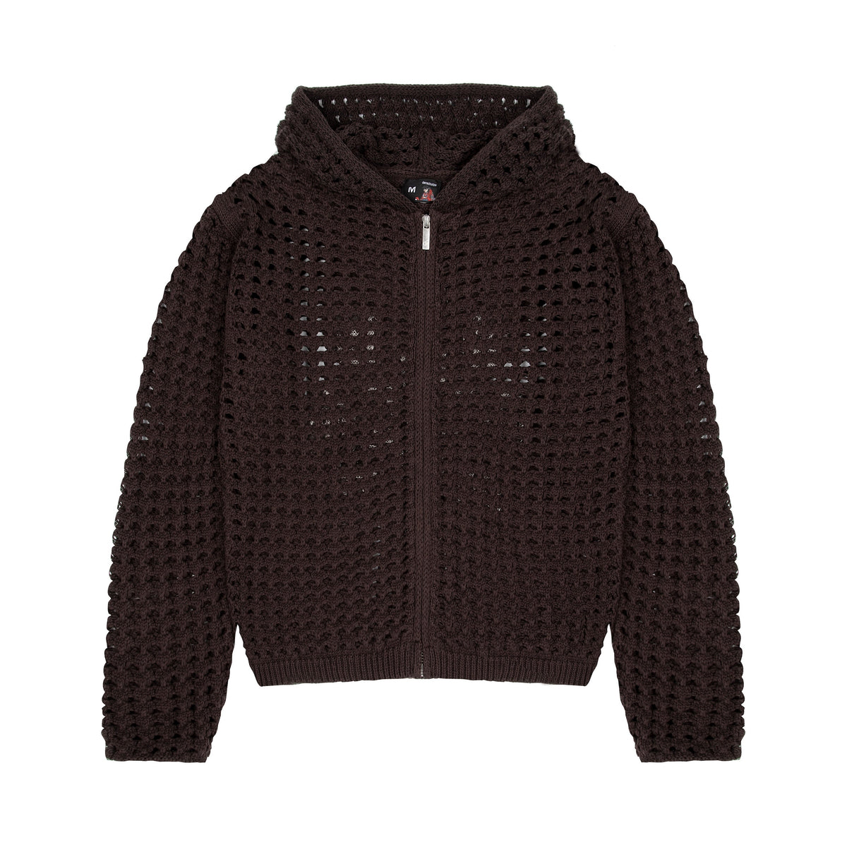 Derschutze "aziza" crochet zip up brown