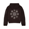 Derschutze "aziza" crochet zip up brown