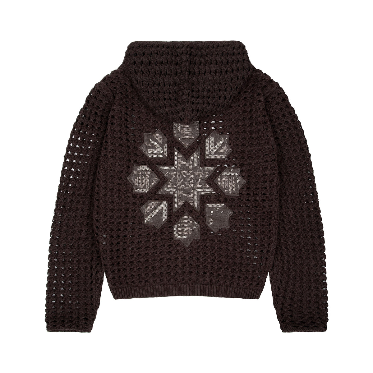 Derschutze "aziza" crochet zip up brown