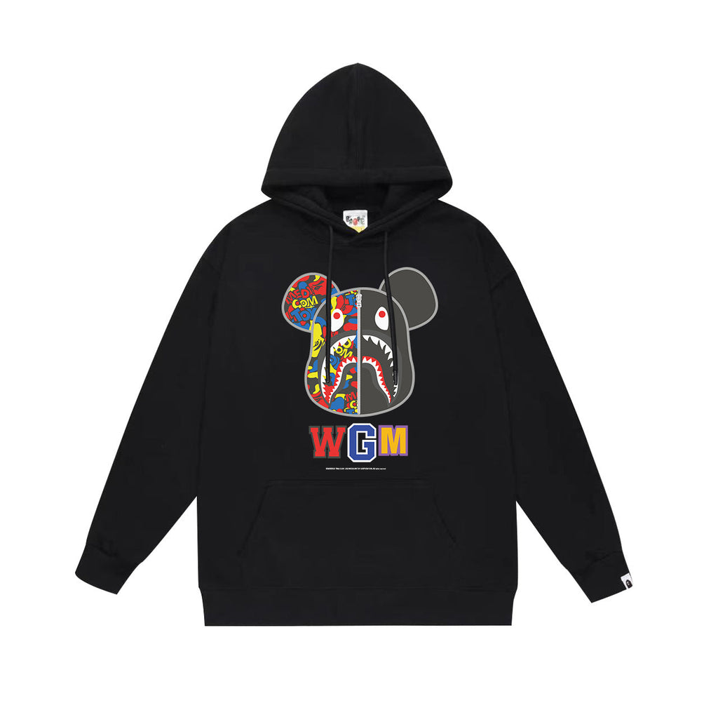 BAPE WGM Bear Shark Head Pullover Hoodie