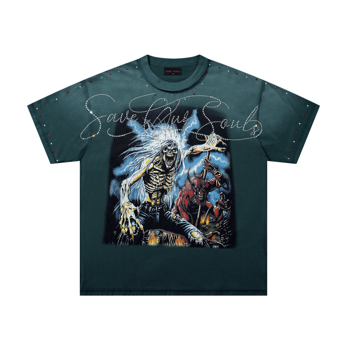 Rare Peace SOS Demon Warrior Graphic Streetwear Tee